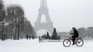 Nieve en Paris - Torre Eiffel