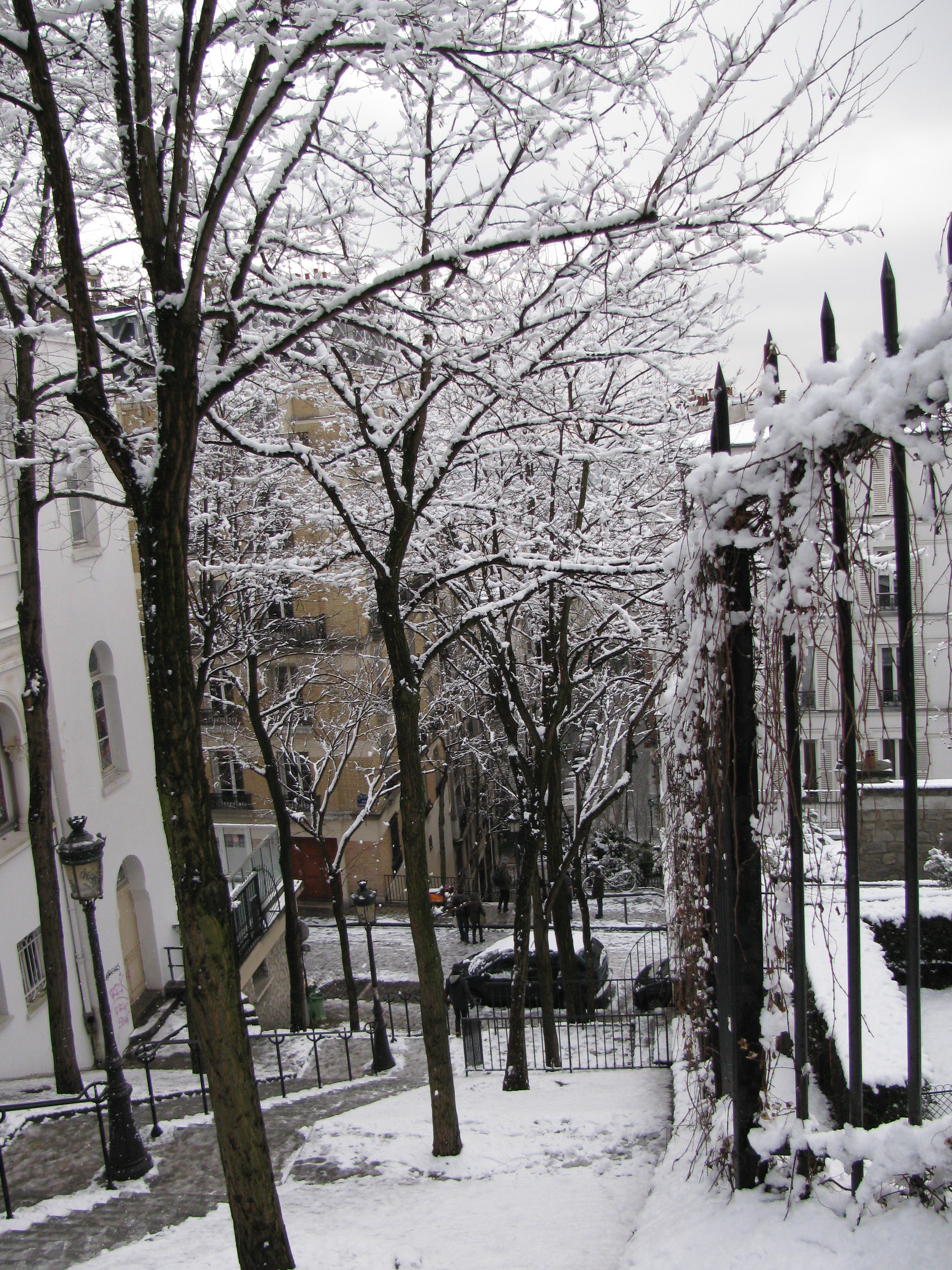 Nevo en Paris. Aqui desde Montmartre